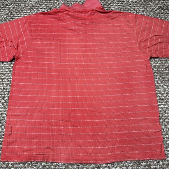 Pebble Beach Polo Shirt Adult XL Extra Large Short Sleeve Striped Red Men - Picture 2 of 10